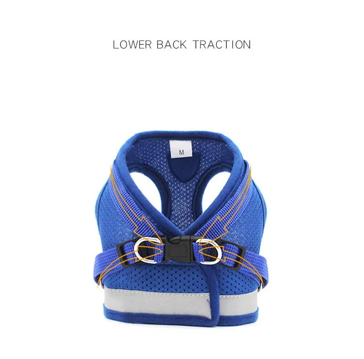 Dog Harness and Leash Set for Chihuahua Pug Small Medium Nylon Mesh Puppy Cat Harnesses Vest Reflective Walking Lead Leash
