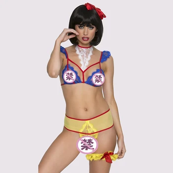 

Sexy Lace Yellow Blue Bra Sets for Women Wireless Thin Cotton Breathable Comfortable Underwear Colorful Lingerie Set