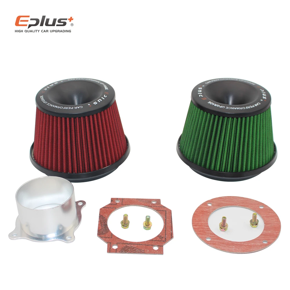 Car Filters Air Intake System High Flow Filtre A Air Voiture Universal Connecting Base Red Green 3inch 76mm Automobiles Air Filters