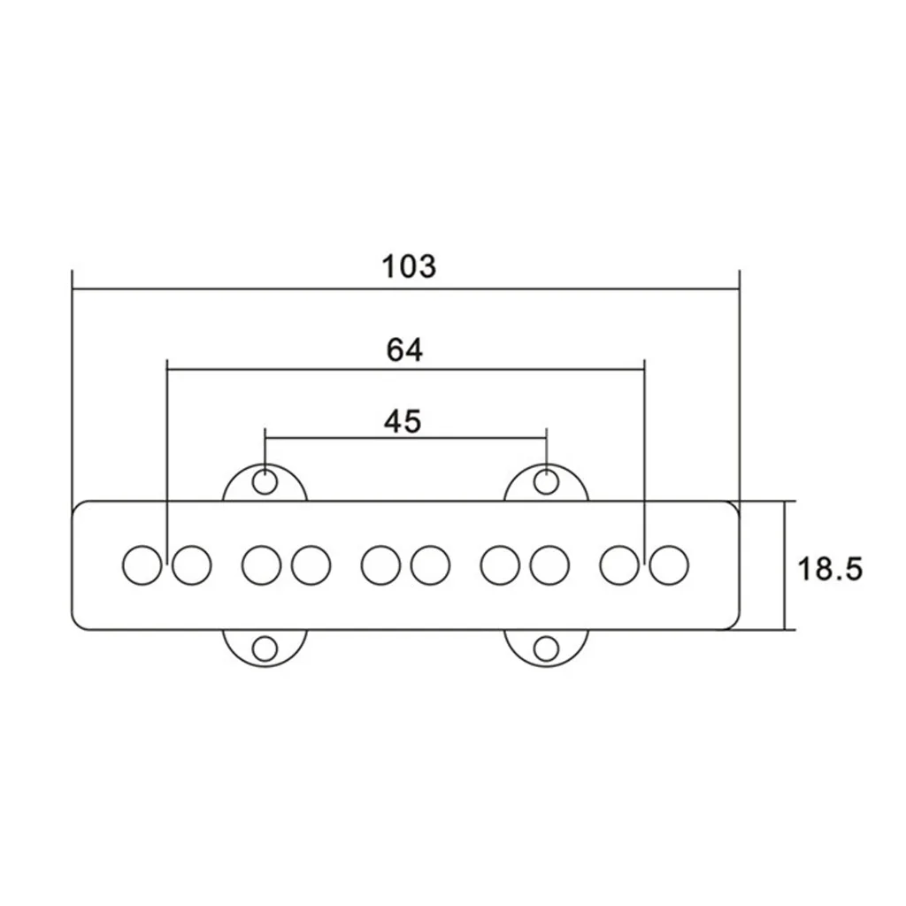 2Pcs Guitar Double Coil Bridge And Neck Pickup Pickup Set For 5 String E-Bass, Black