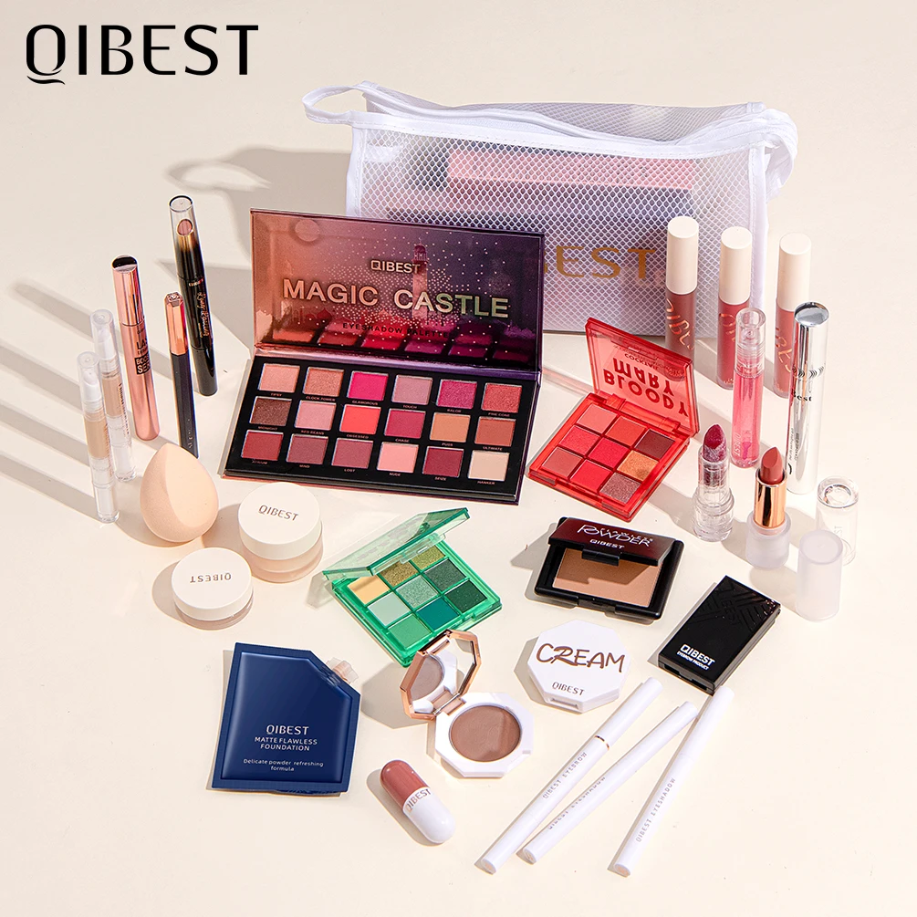 QIBEST Makeup Set All In One Cosmetic Kit (Eyeshadow, Lipgloss,Lipstick