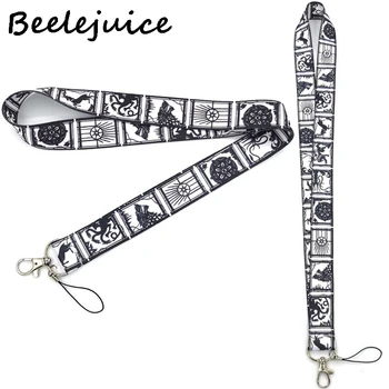 

24pcs Movie fans vintage simple 90s Neck Lanyards ID badge holder keychain Mobile Phone Strap Gift Ribbon webbing necklace