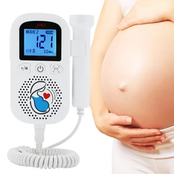 2.0MHz Fetal Doppler Ultrasound Baby Monitor Home Maternal Fetal Fetal Heartbeat Detector Portable Baby Heart Rate Monitor