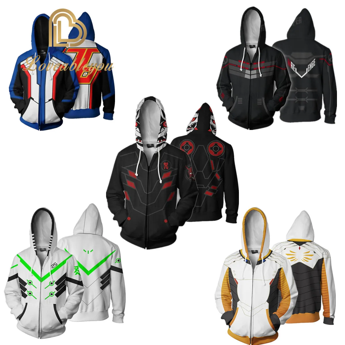 

Unisex Sweatshirt Overwatch Cosplay Costumes Men Women Hoodies SOLDIER 76 Jack Morrison Pullover Tops Streetwear Coat Jackets