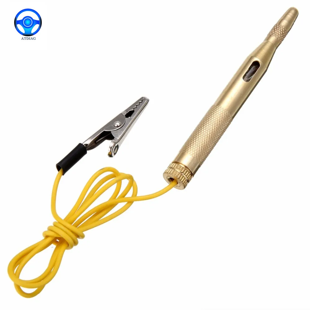 Diagnostic Tools DC 6V 12V 24V Copper Auto Car Light Circuit Tester Lamp Voltage Test Pen Detector Probe Light System Test