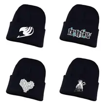 Аниме Феи хвост вязаная шапка для косплея унисекс принт Для Взрослых Повседневная хлопковая шапка для подростков зимняя вязаная шапочка