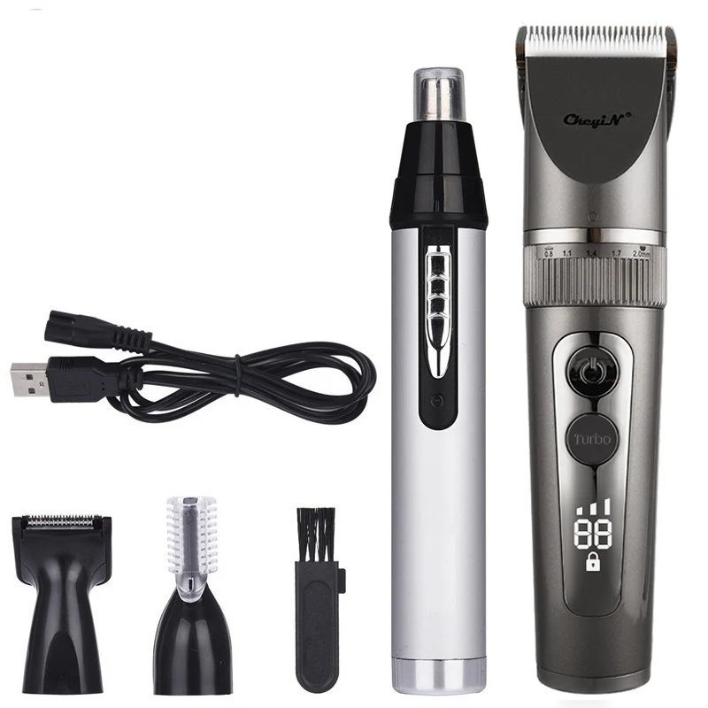 Rechargeable Electric Nose Hair Clipper Eyebrow Adjustable Digital Hair