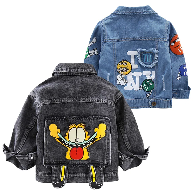 Коллекция года, весенне-осенняя джинсовая куртка для маленьких мальчиков, куртки детская верхняя одежда с героями мультфильмов, пальто для мальчиков, одежда детская куртка на возраст от 2 до 7 лет
