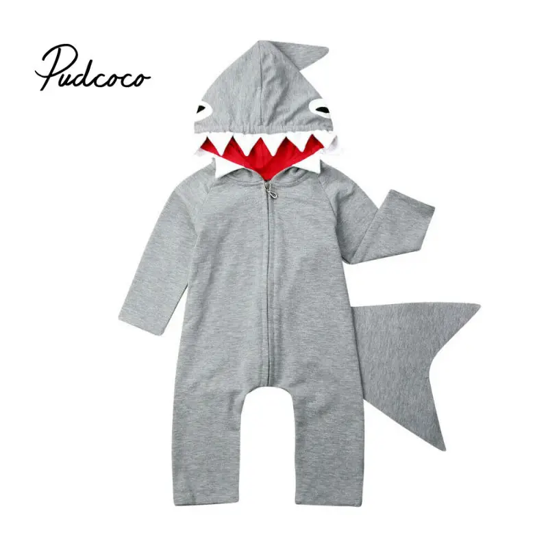 Pudcoco Babys/Одежда для новорожденных мальчиков и девочек, динозавр, вечерние хвост для косплея, комбинезон с капюшоном, одежда для 0-3 лет
