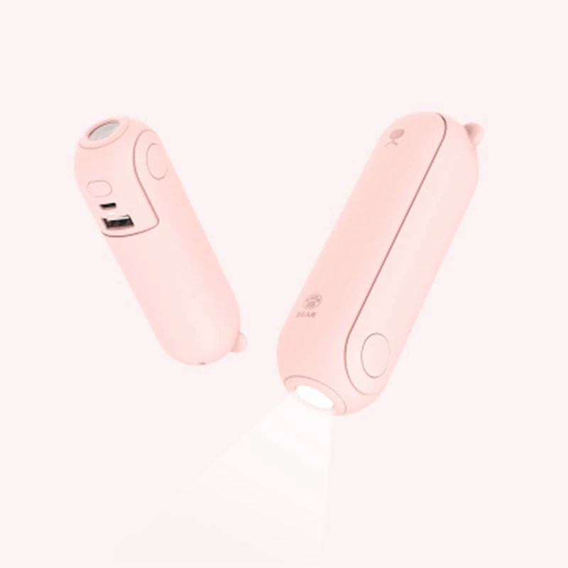 Портативный мини-вентилятор милый маленький медведь Usb складной многофункциональный напольный вентилятор перезаряжаемый Настольный вентилятор для дома Розовый
