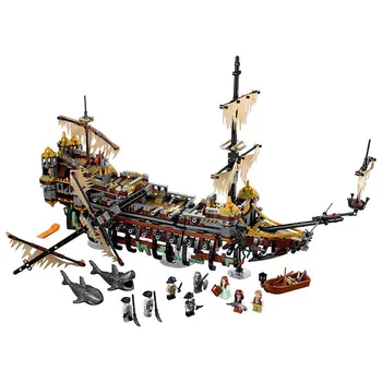 

71042 lepining Silent Mary Pirates of The Caribbean Movie Captain Jack 16042 Model Building Block Bricks Toys Children Gift