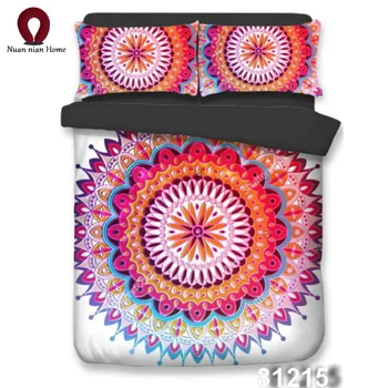 

Bedding 3D Set Duvet Cover and Pillow Case 3 Kit Home Textiles Beautiful Bohemian European and American Style Free Shipping