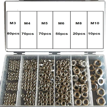 

300PCS M3 M4 M5 M6 M8 M10 Stainless Steel Hex Nut