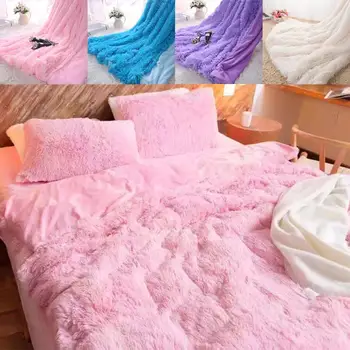 

Bed Blanket Polyester Christmas Gift Shaggy Super Soft Winter Faux Fur Blanket Throw Blanket Wedding Bedding Sofa Sleeping