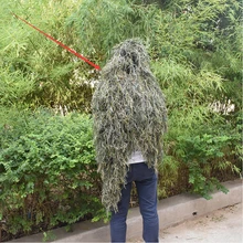 Прочная дышащая сетчатая подкладка джунгли камуфляжная сетка охотничья снайперская хлопающая одежда Скаутинг Лесной ручной работы из мешковины камуфляжная сетка