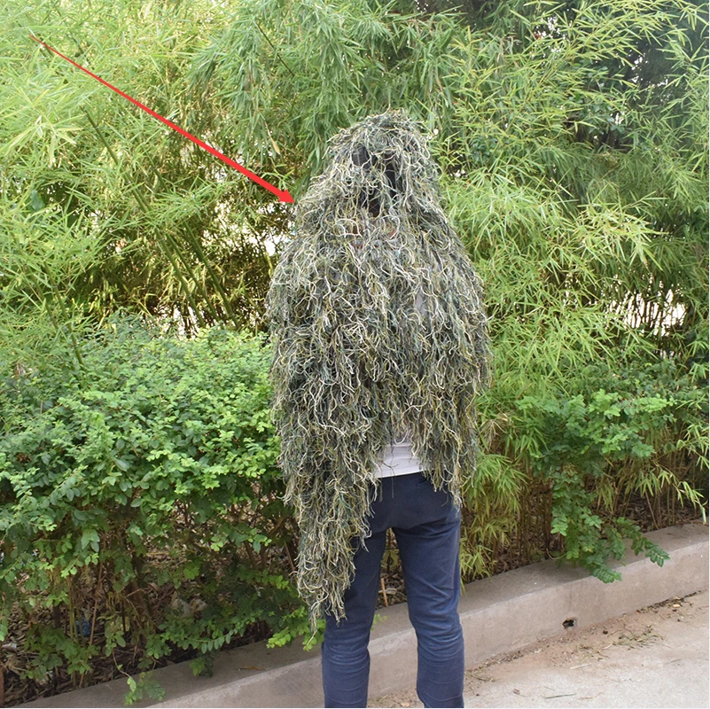 Ghillie костюм пустыня прочная дышащая сетка подкладка Охота камуфляж снайпер