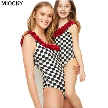 

Summer Mother Daughter Swimsuit 2020 3D Flower Strap Backless One-Piece Mommy and Me Swimsuit Family Look Matching Outfits E0392