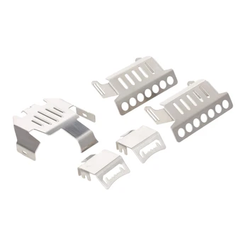 

5Pcs/Set Metal Front Rear Bumper Lower + Axle + Gearbox Mount Protection Skid Plate for 1/10 TRAXXAS TRX-4 RC Parts