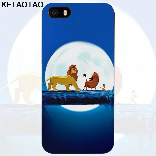 Красный Чехлы для телефонов KETAOTAO hakuna matata Король Лев для iPhone 4S 5C SE 5S 6 6S 7 8 Plus X силиконовые прозрачные мягкие чехлы из ТПУ - Цвет: Красный
