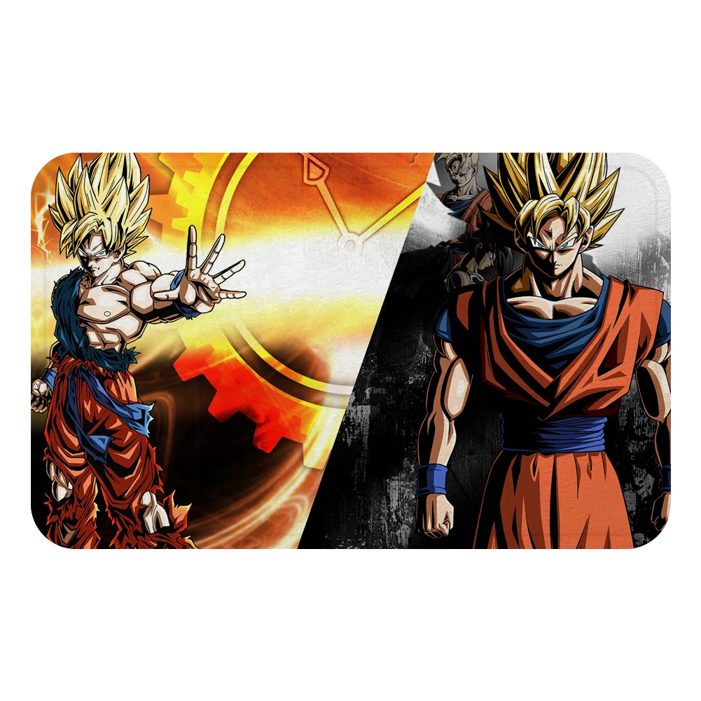 Dragon Ball Son Goku Япония мультфильм коврик с рисунком из аниме Ванна ковер декоративные Противоскользящие коврики комната автомобиль пол бар ковры домашний декор для дверей подарок - Цвет: Армейский зеленый