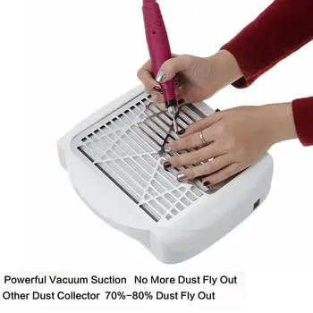 

Strong Power Nail Dust Suction Collector 80W 4500rpm nail fan art salon suction dust collector machine Vacuum Cleaner Fan US/EU