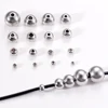 50Pcs/Lot Silver Color Stainless Steel Spacer Beads Loose Ball With Hole Charm Bracelets Bangles DIY For Jewelry Making 3