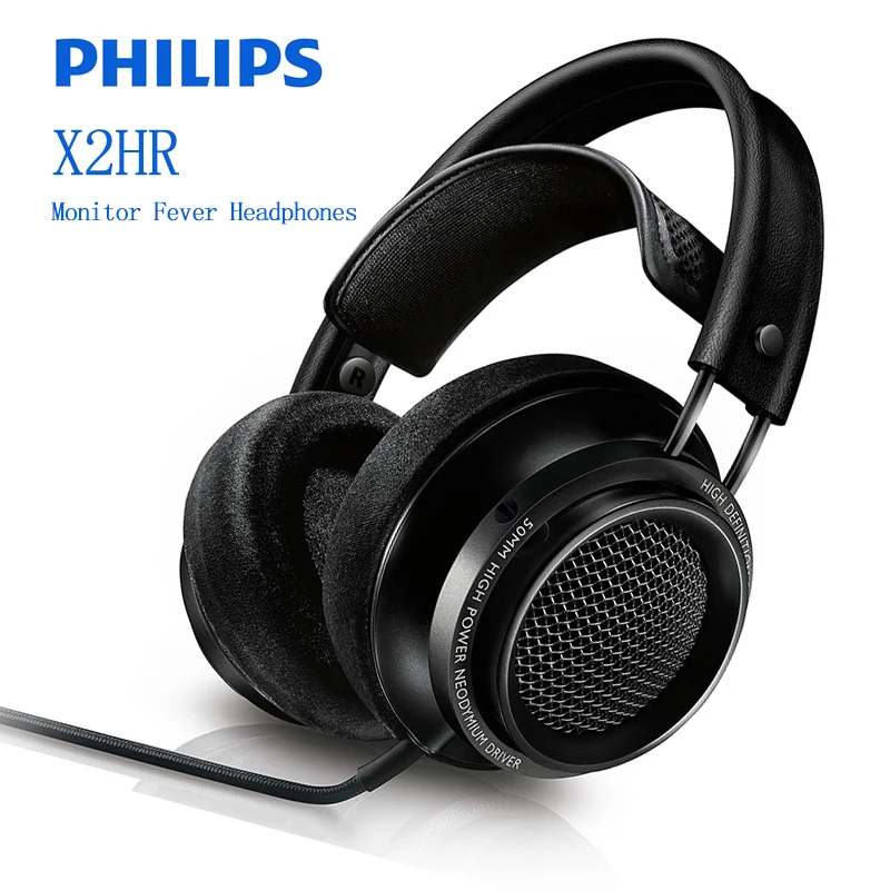 Наушники Philips X2HR Monitor Fever Hi-Fi гарнитура с высоким разрешением стереогарнитура 50 мм