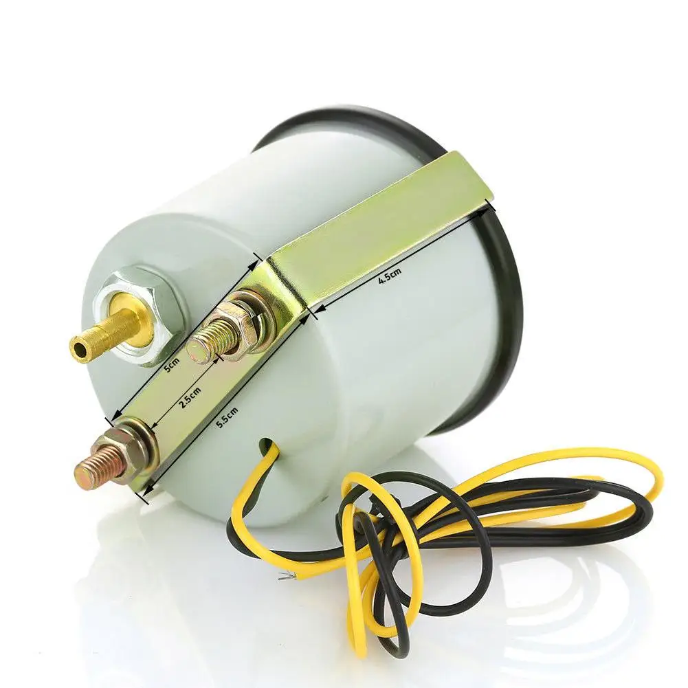 12V Универсальный Boost/Вакуумный/Turbo Boost Давление датчик+ манометра 52 мм белый светодиод аналоговый датчик 30-35psi