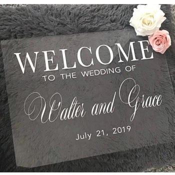 

Clear Acrylic Wedding Welcome Sign Customized Wedding Signs for Wedding Couple's Name Date Engagement Welcom Signs