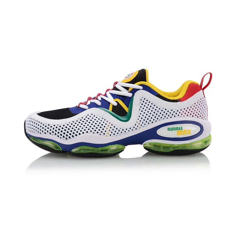 Li-Ning/Мужская обувь BUBBLE MAX II для образа жизни с воздушной подушкой; спортивная обувь с дышащей сеткой в стиле ретро; кроссовки для отдыха; AGLP001 YXB263 - Цвет: AGLP001-3H