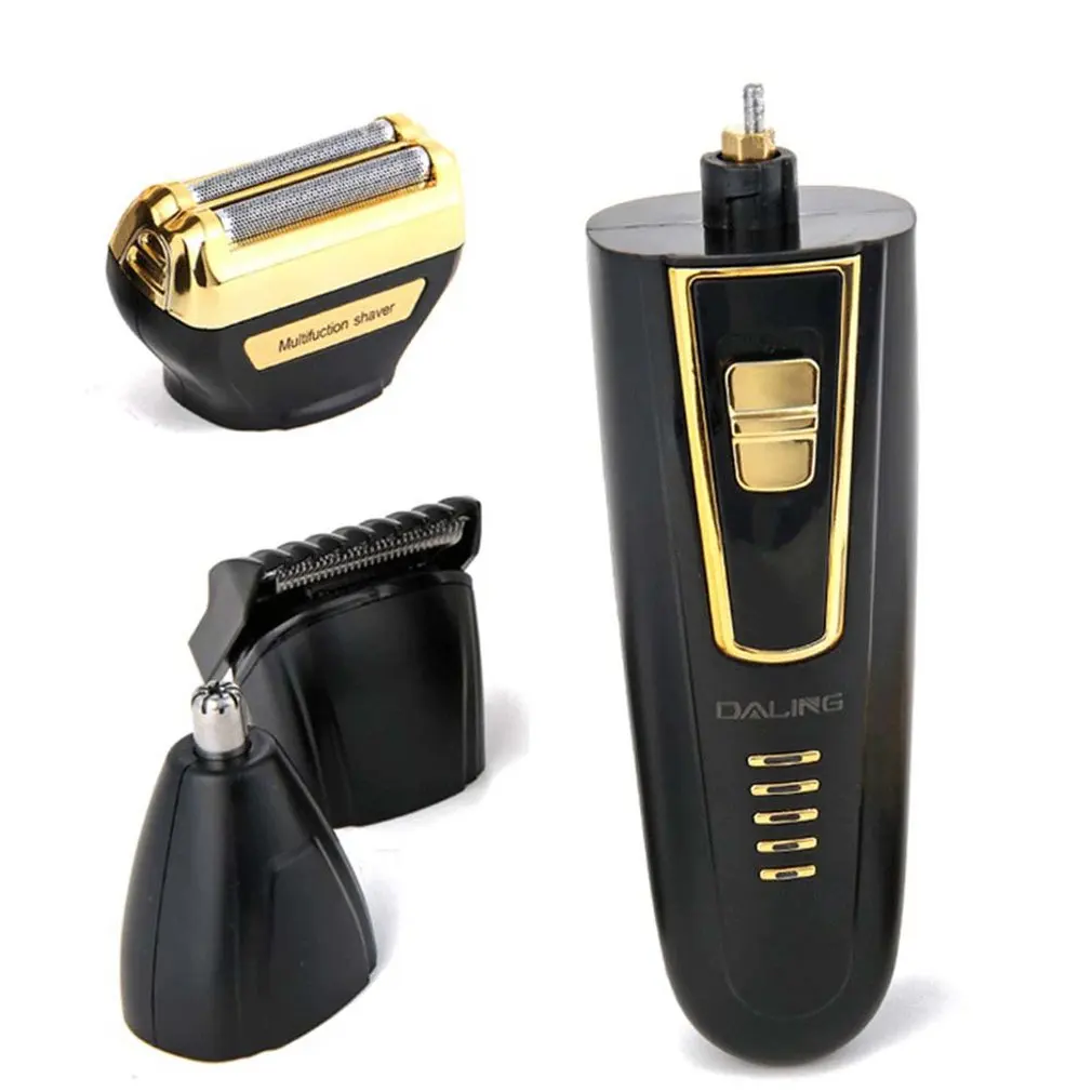 

3 In 1 Multifunctional Waterproof Men Electric Shaver Razor Portable Quick Charge Hair Trimmer Removal Device