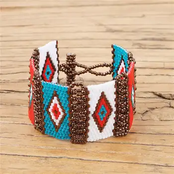 

Go2boho MIYUKI Evil Eye Bracelet Boho Chic Bracelets Pulseras Mujer Moda 2019 Women Jewelry Miyuki Joyeria Handmade Loom Woven