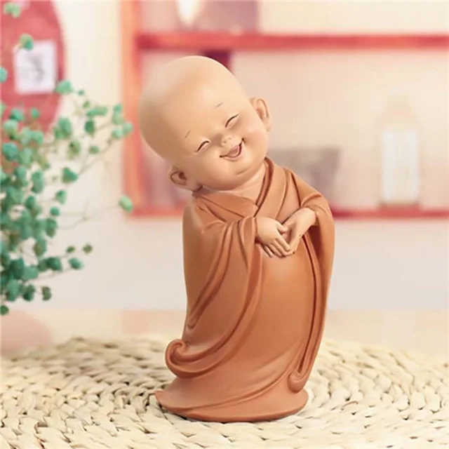 Mikrolandschaft Miniatur Mönch Figur Buddha Statue Chinesischer Stil DIY Dekor 