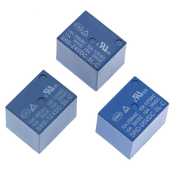 

100PCS DC 5V 12V 24V Power Relay SRD-05VDC-SL-C PCB Type SRD-12VDC-SL-C PCB Type SRD-24VDC-SL-C PCB Type