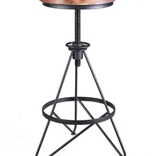 Винтажные промышленные регулируемые по высоте вращающиеся барные стулья
