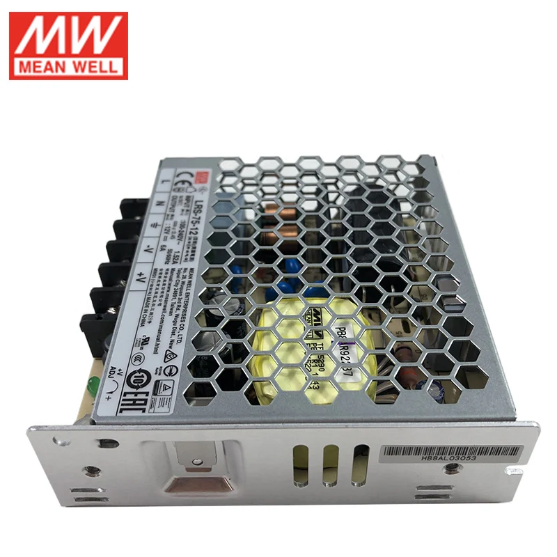 MEAN WELL LRS-75-12 импульсный источник питания 110 V/220 V AC до 12V DC 6A 72W Meanwell блок питания PSU