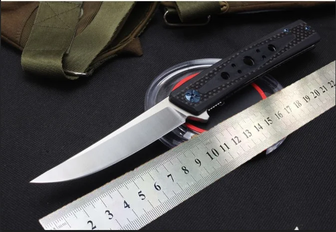 Высокое качество D2 сталь+ ручка из углеродного волокна C11/7 стилей складной нож для охоты и кемпинга Рождественский подарок ножи для мужчин