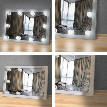

Beauty LED Mirror Lights Hollywood Style Glamour Dressing Room 10Bulb Makeup Light USB Table Set Cosmetic Bulb