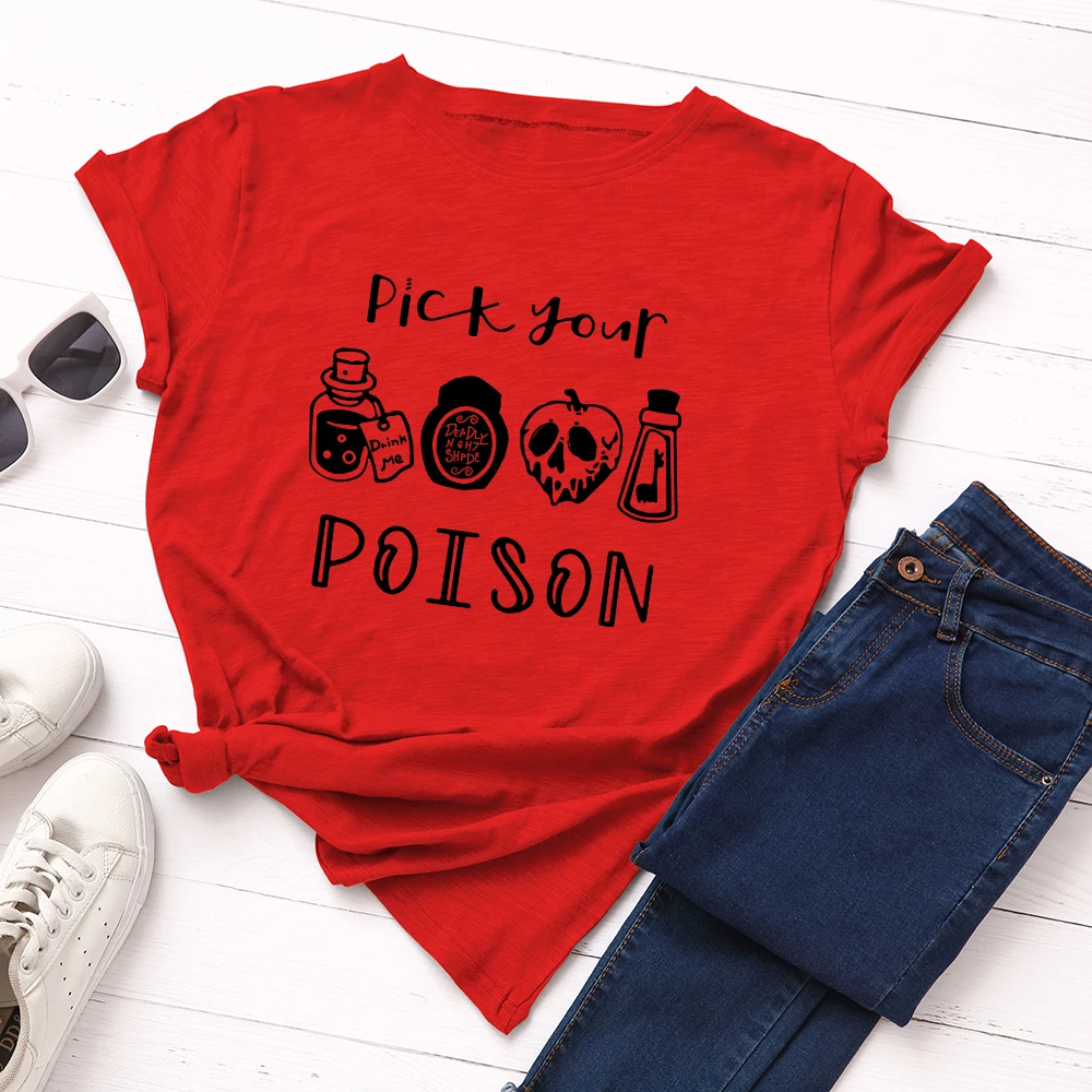 JFUNCY Plus Size Halloween Clothes Women T-shirts Female Short Sleeve Tee Tops Woman Casual Tshirt 2020 Summer Cotton T Shirt