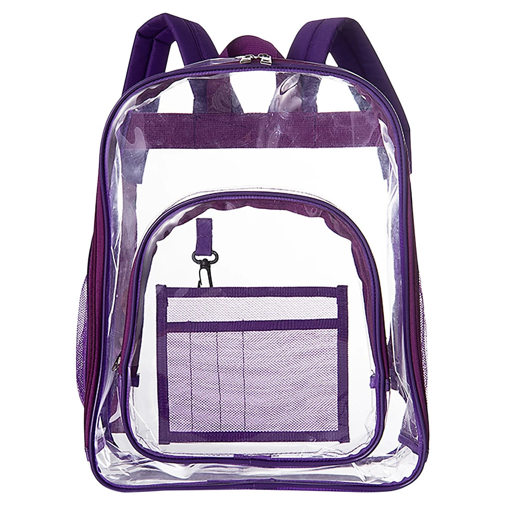 Purple Прозрачный рюкзак, рюкзак для девочек-подростков, школьные сумки, прозрачный рюкзак для работы, школы, путешествий, спорта - Цвет: Purple