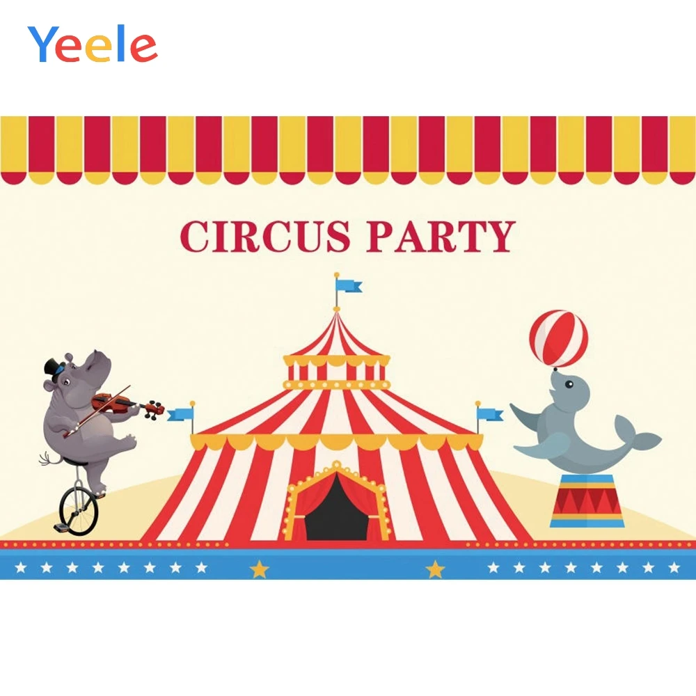 

Tent Circus Party Backdrop Baby Shower Boy Girl Birthday Party Portrait Vinyl Photography Background Photo Studio Photophone