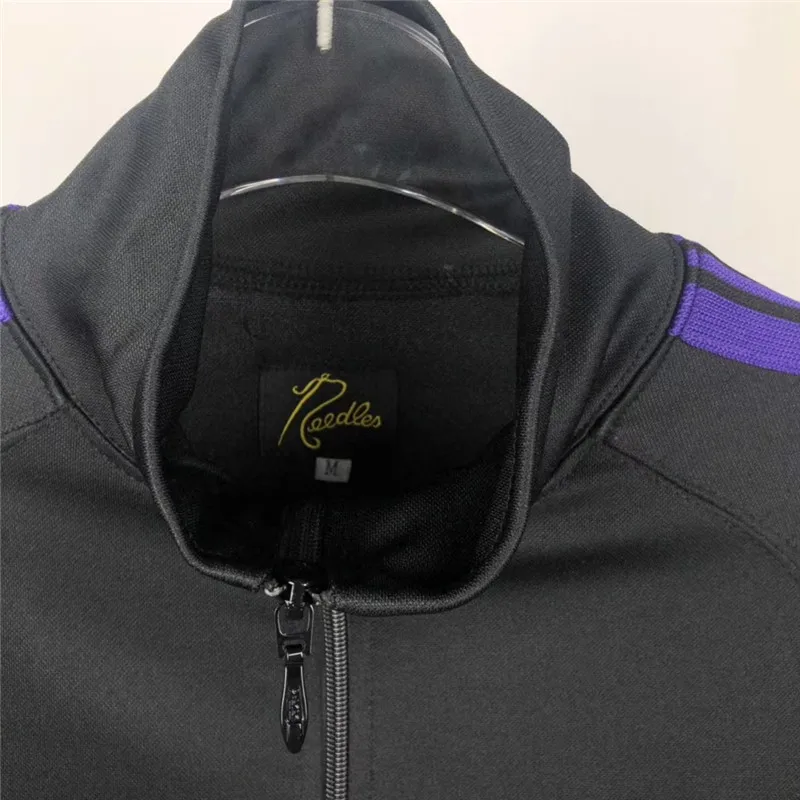 Мужская/Женская куртка с бабочкой AWGE черная бархатная в полоску вышивкой виде