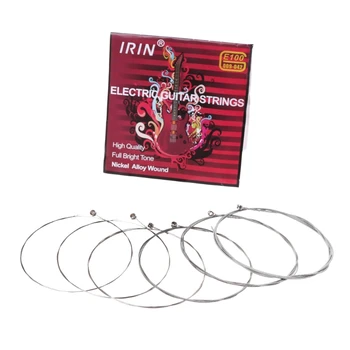 

OOTDTY 6pcs/set E100 Electric Guitar Strings Steel Core Nickel Alloy Wound (.009-.042)