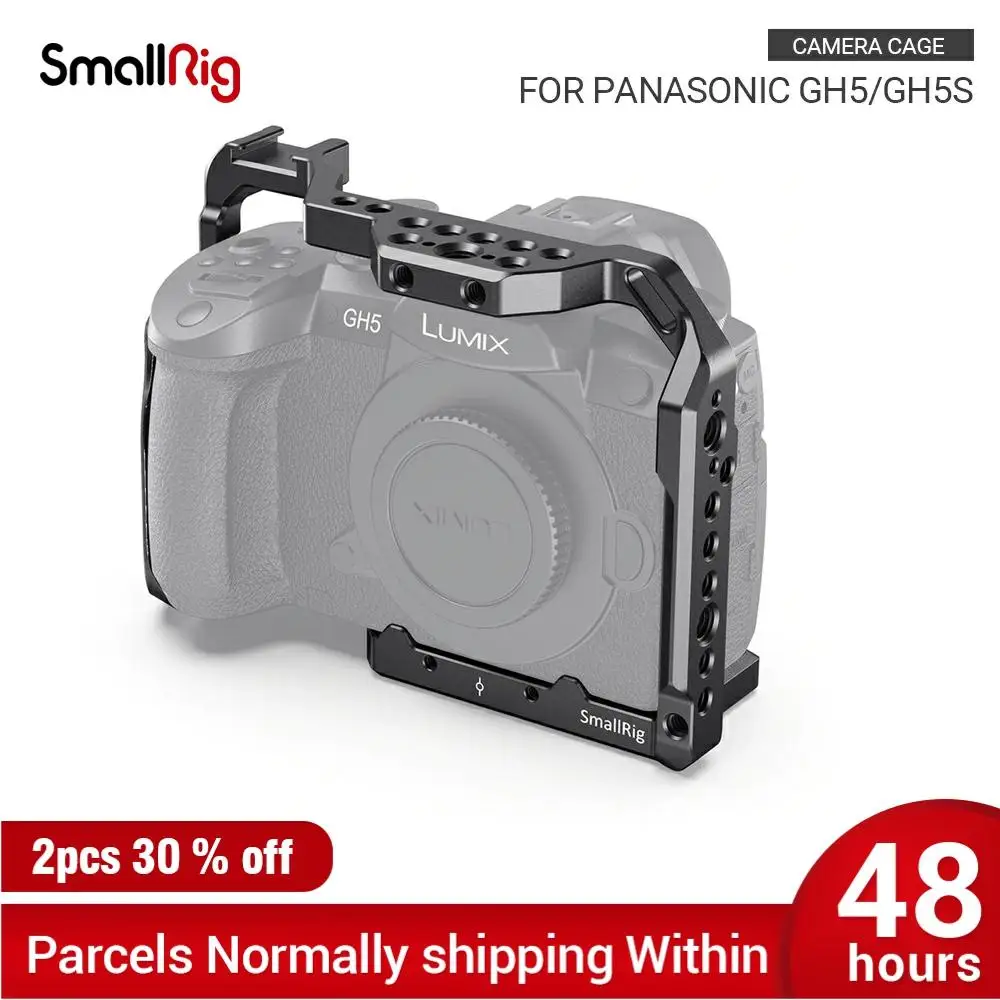 Клетка SmallRig для камеры Panasonic GH5 и GH5S с холодным башмаком, крепление для держателя монитора, вспышка, DIY варианты 2646 - изображение