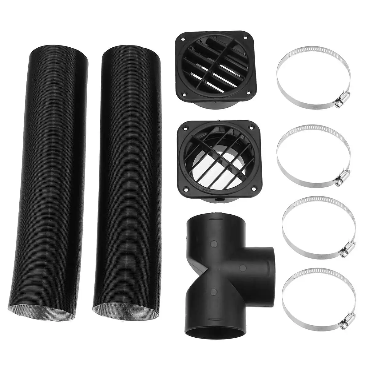75mm Car Air Diesel Parking Heater Replacements Kit Heater Ducting Pipe + Air Vent Outlet