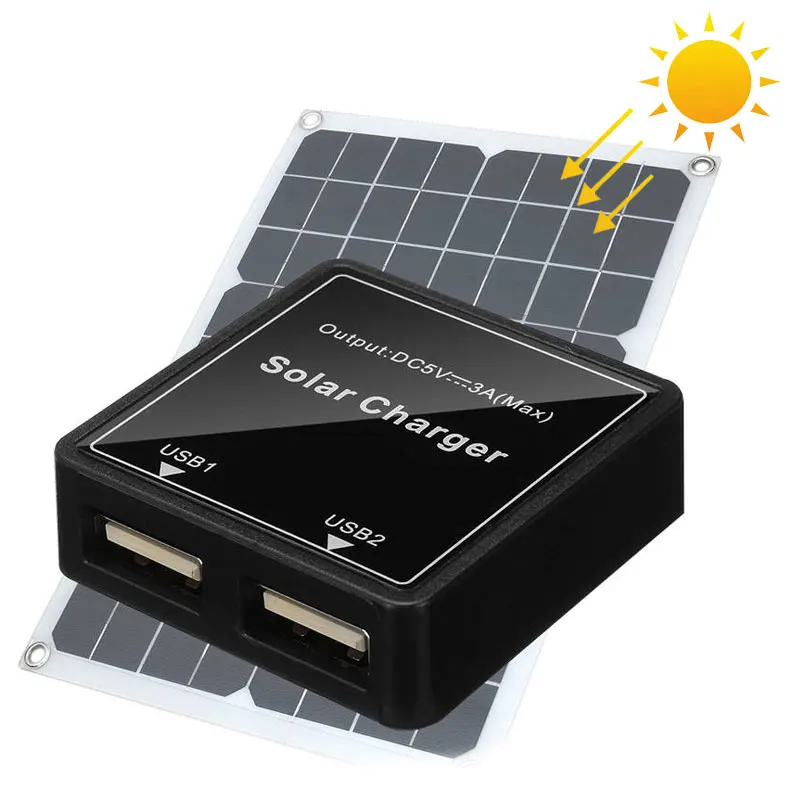 Солнечное зарядное устройство с двойным USB 5 в 3 А (макс.) DC 12V 24V 5A Регулятор