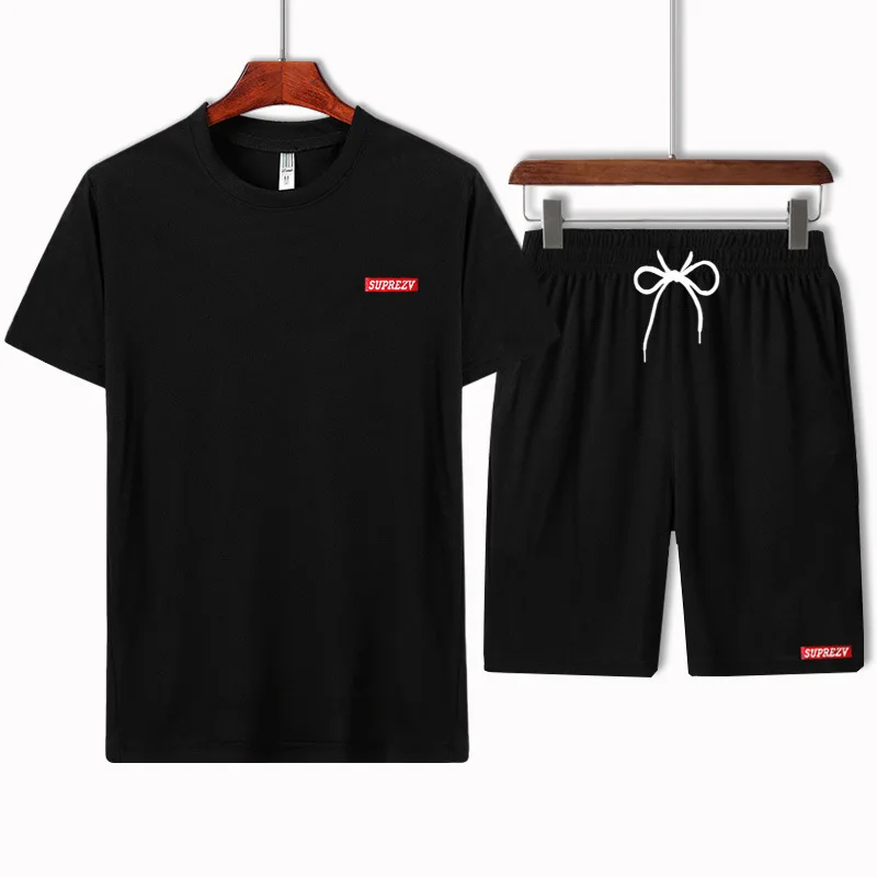 

New Tracksuit 2pc Sets Pants Summer New Men's Quick-drying T Shirt Shorts Casual Suits Sportswear Clothes Sports Sweatshirt 2020