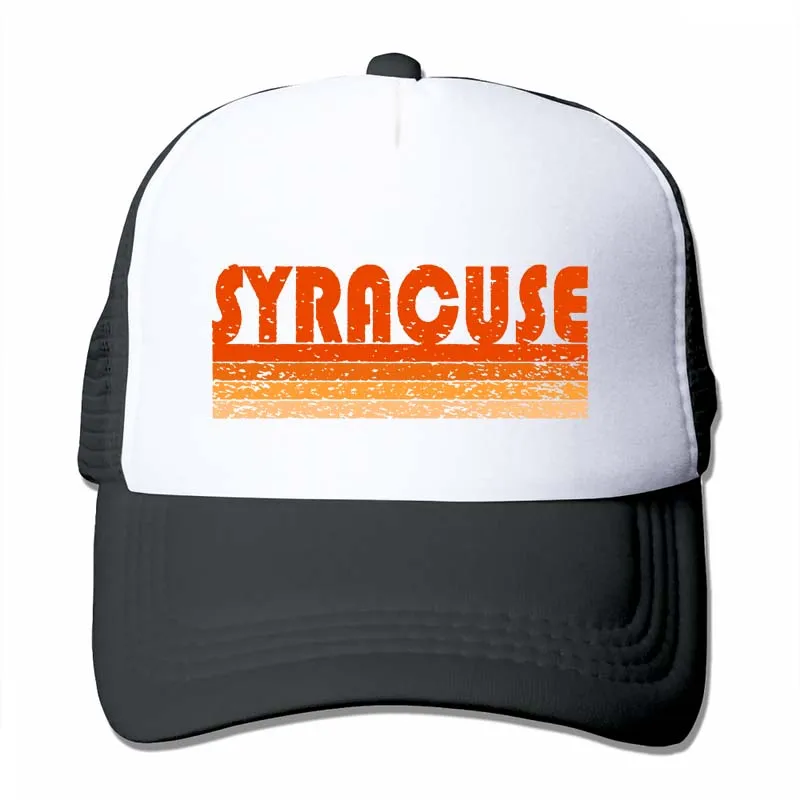 Vintage Retro Syracuse Baseball cap men women Trucker Hats fashion adjustable cap - Цвет: 4-Black
