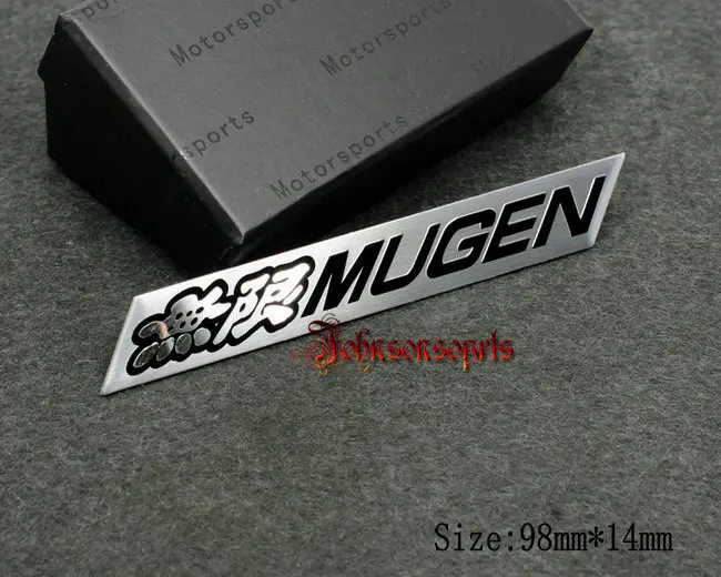 1x 3D алюминиевые детали Mugen эмблема хромированный логотип задний значок наклейка