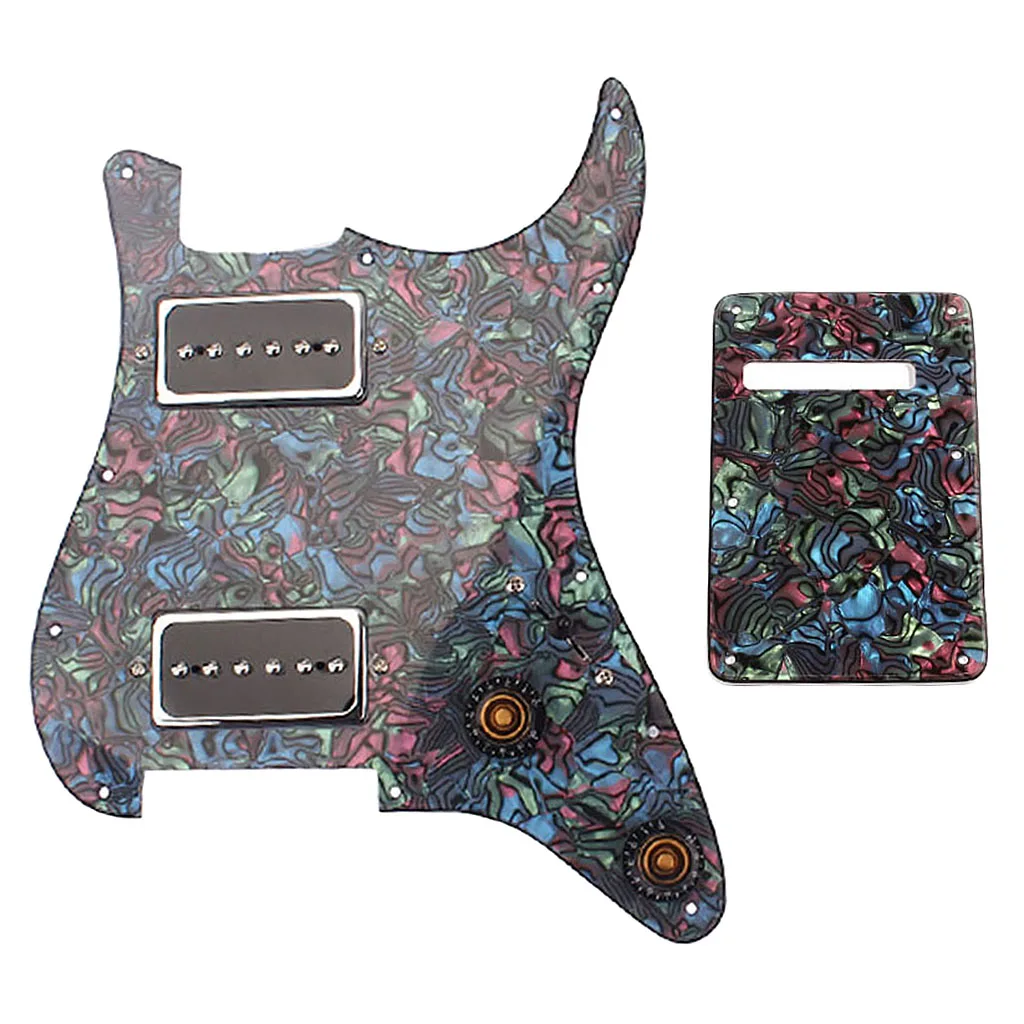 3PLY электрогитара предварительно загруженный Pickguard HH02 w/задняя крышка для ST гитарных аксессуаров